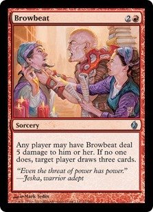 Magic: The Gathering Browbeat Foil Card - Premium Deck Series Fire & Lightning | Collectible Trading Card Game for MTG Players & Deck Builders | Perfect for Competitive Play & Card Collections