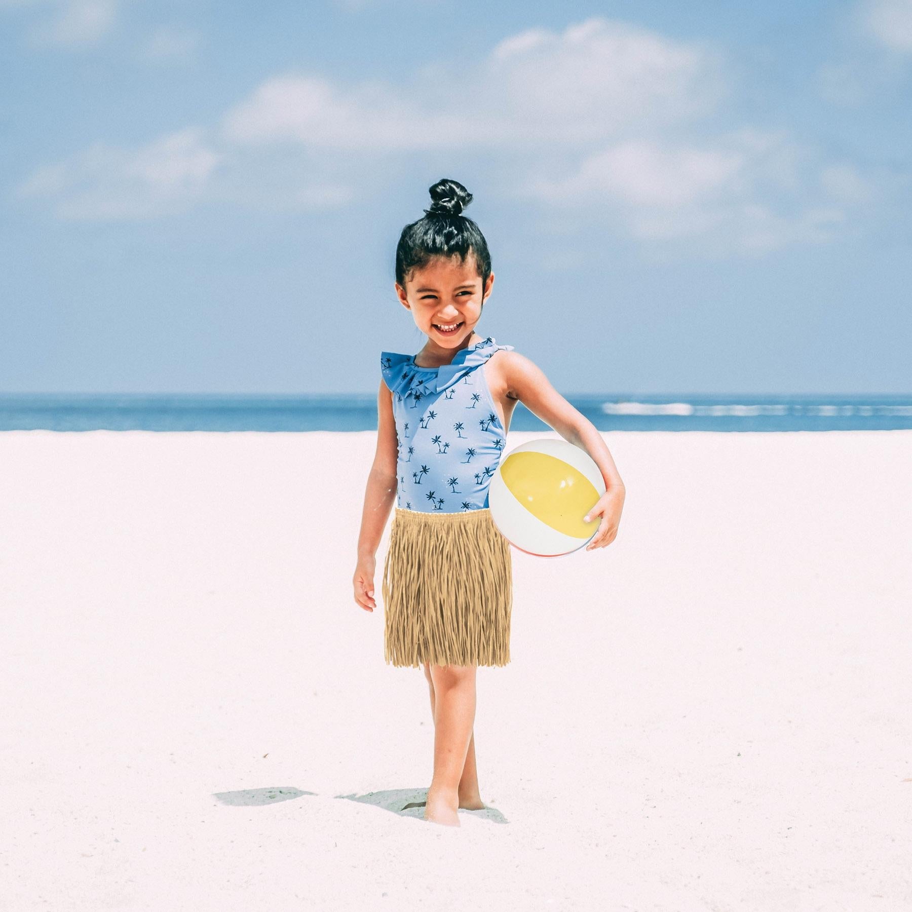 12 Pack Beistle Luau Party Hula Skirts for Kids - Colorful Mini Grass Skirts for Hawaiian Themed Parties, Costumes & Dance Performances