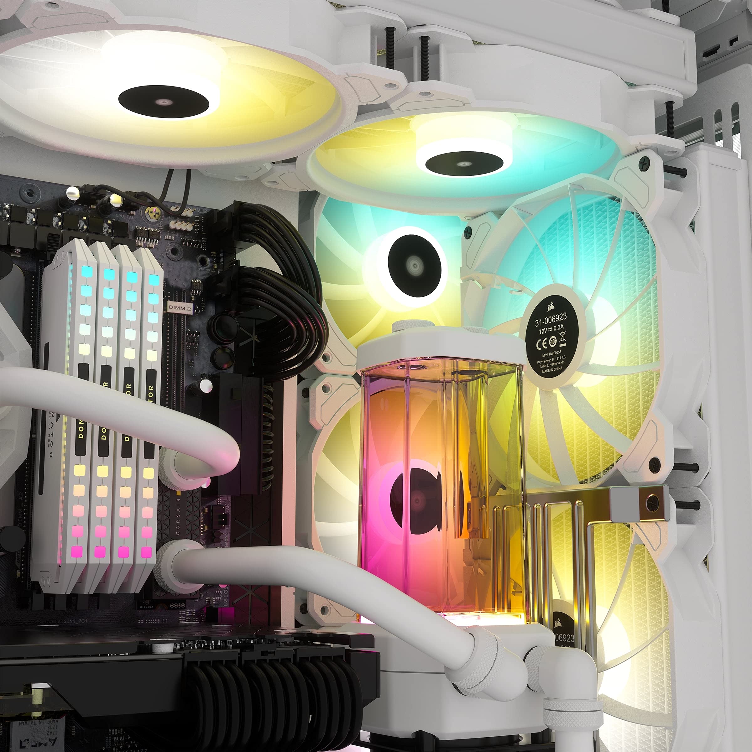 Corsair iCUE 7000X RGB Full-Tower ATX PC Case - White | 3 Tempered Glass Panels, 4x 140mm RGB Fans | Smart Fan & RGB Control | Spacious Interior & Easy Cable Management | Perfect for Gaming PC Builds & High-Performance Workstations