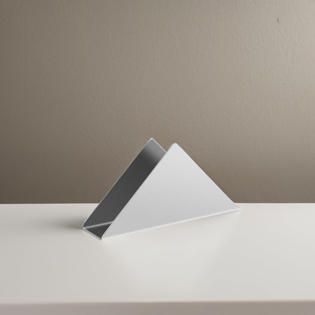 Premium 304 Stainless Steel Napkin Holder - Modern Triangle Cocktail Napkin Dispenser for Kitchen Countertops, Dining Tables, Bars & Picnics | Durable & Stylish Tabletop Organizer for Restaurants, Home & Outdoor Use