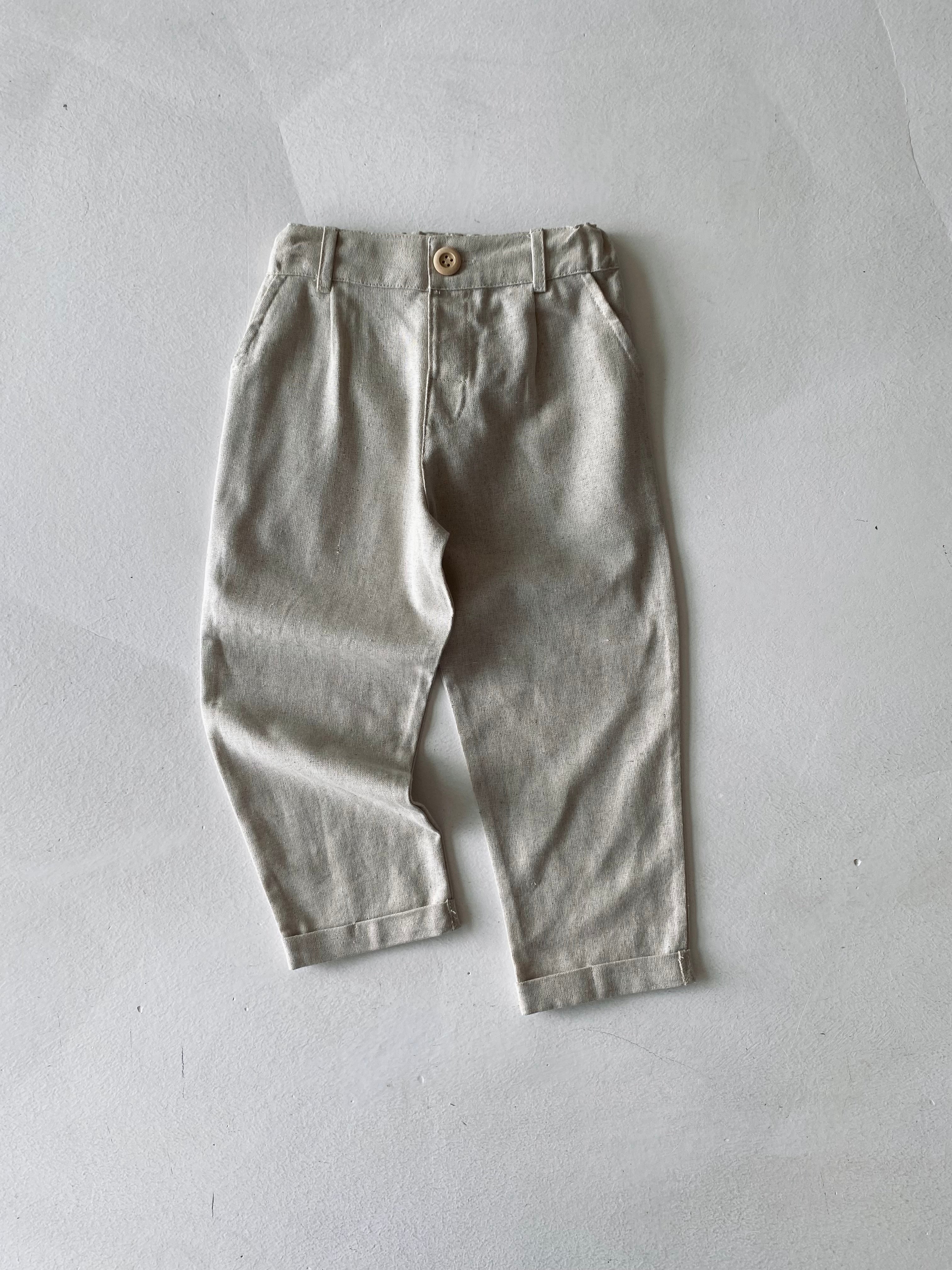 Boys' Linen Pants for Kids Ages 3-9 | Comfortable Summer Casual Wear for Playdates & Outdoor Activities