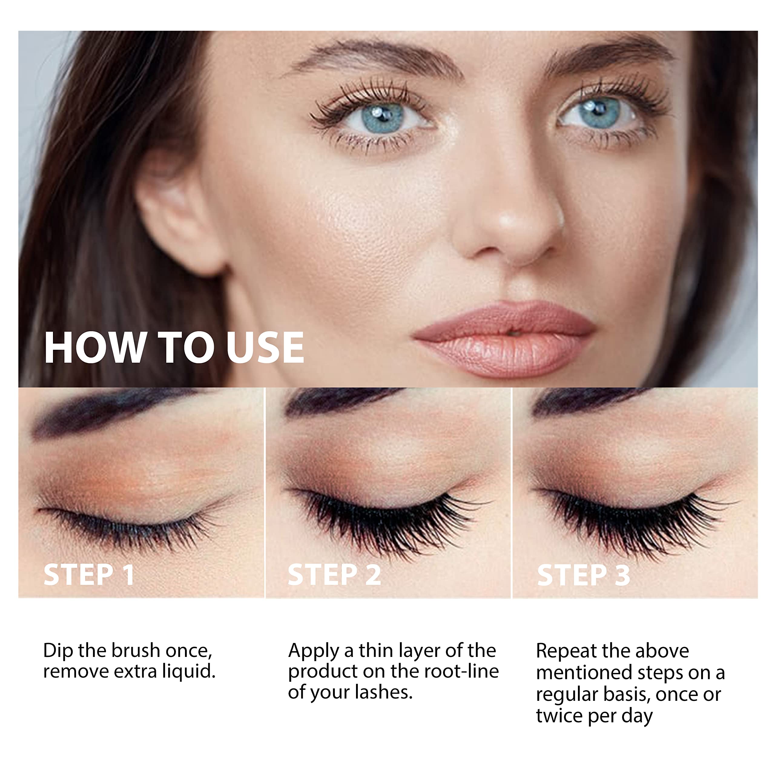 Best Eyelash Growth Serum for Thicker, Longer Lashes & Brows – Natural Lash & Eyebrow Enhancer with Biotin & Keratin – Safe for Sensitive Eyes – Perfect for Daily Use & Special Occasions