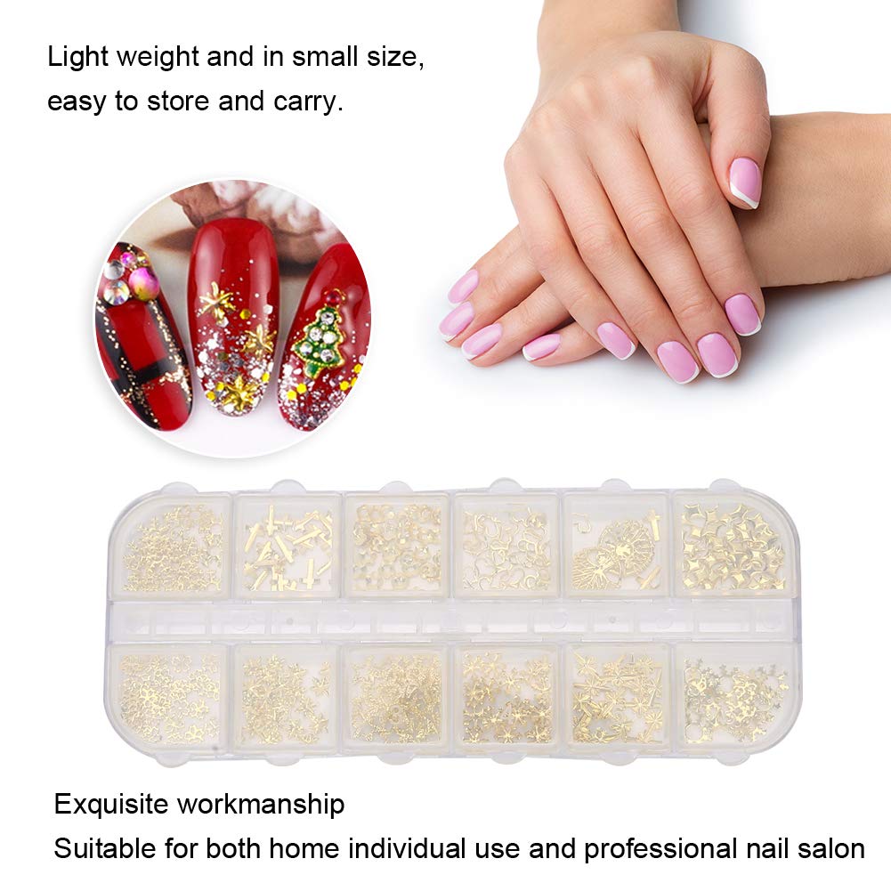 Shiny Alloy Nail Art Decorations - Metallic Manicure Tools for Nail Design | Perfect for DIY Nail Art, Salon & Home Use