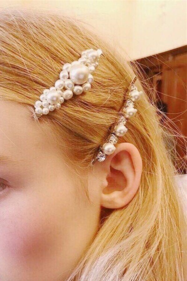 Vintage Handmade Pearl Beaded Hair Clip - Elegant Bridal Hair Accessory for Weddings, Prom & Special Occasions
