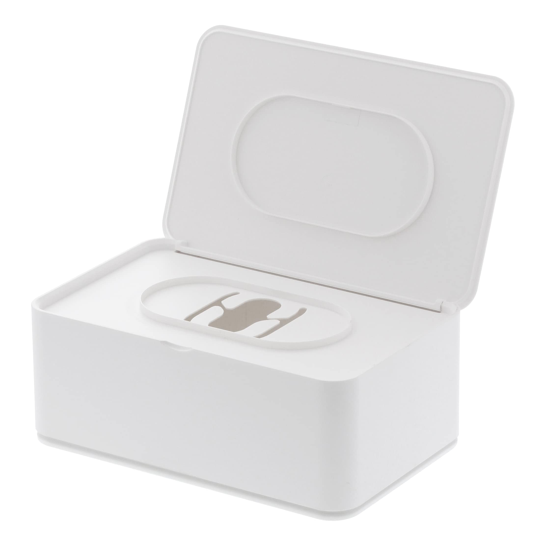 YAMAZAKI Home Wet Wipe Dispenser Storage Box - Plastic Tissue Case Container for Baby Wipes, Kitchen & Bathroom - White, One Size (Perfect for Nursery, Diaper Changing & Household Cleaning)