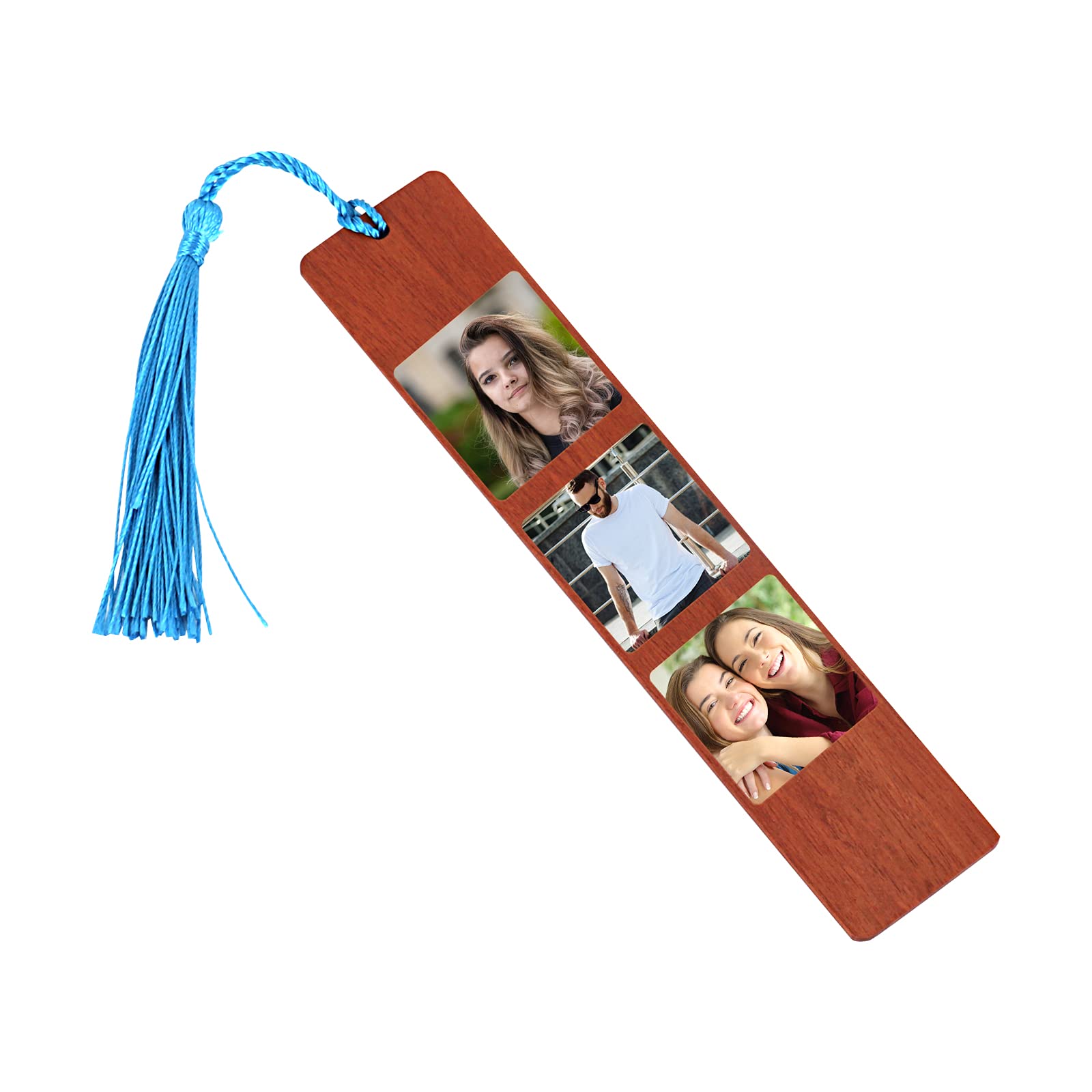 Custom Personalized Photo Bookmarks - Double-Sided Wooden Bookmark with Text & Images - Great for Gifts, Reading Accessories & DIY Projects