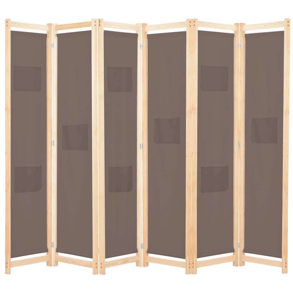 6-Panel Freestanding Room Divider Screen - 94.5