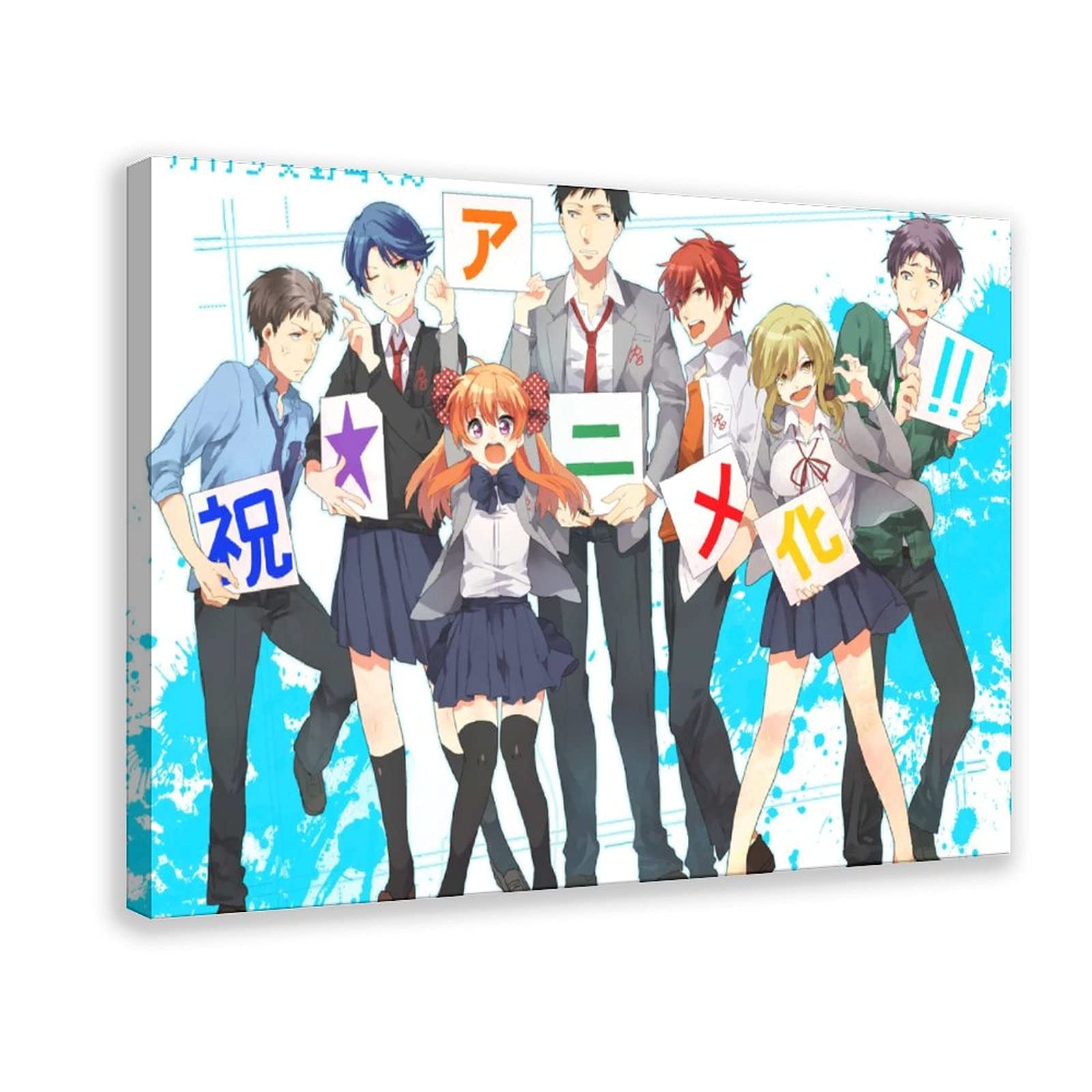 Anime Monthly Girls' Nozaki-kun Canvas Wall Art Print - 24x36 Inch (60x90cm) Framed Poster for Living Room, Bedroom & Office Decor - Perfect for Anime Fans & Home Decoration