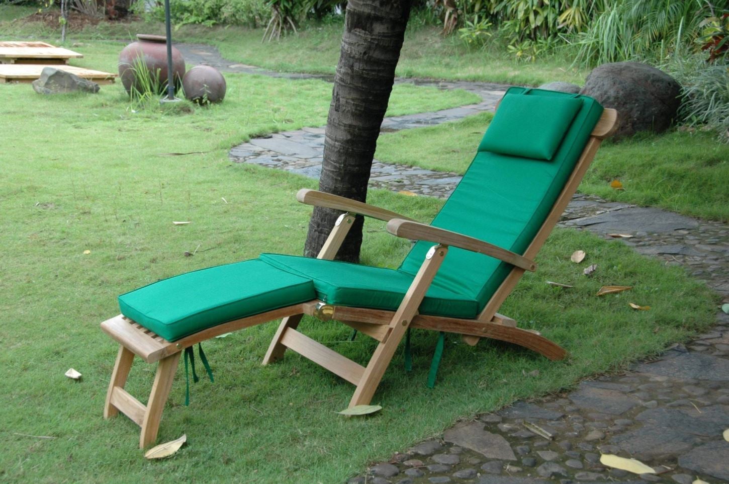Premium Anderson Teak Royal Steamer Armchair ST 124 - Solid Teak Wood Outdoor Patio Furniture for Garden, Poolside & Deck Relaxation