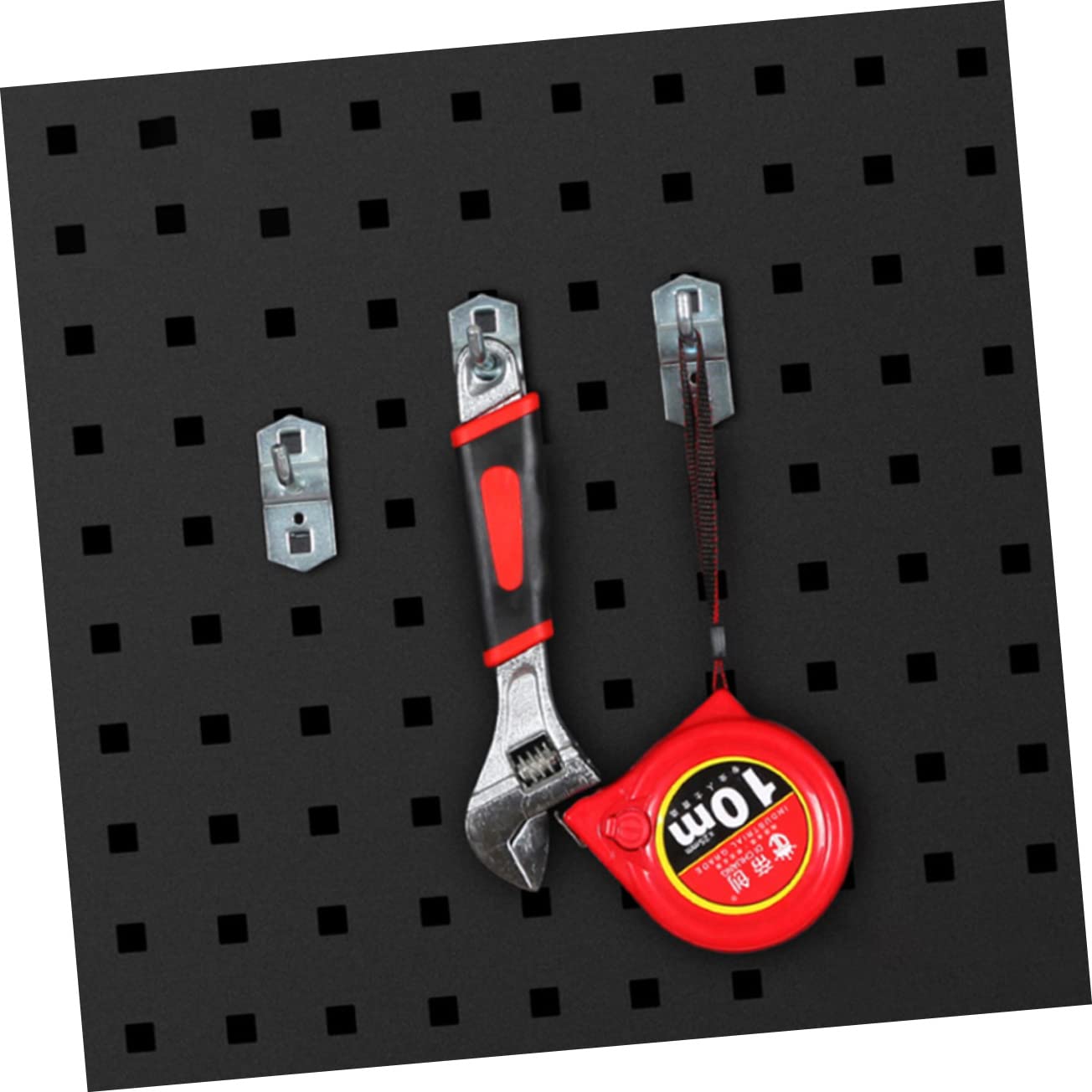 SKISUNO 2-Pack Heavy Duty Silver Iron Pegboard Hooks - Durable Garage Tool Organizer for Shelves, Chip Stocking & Wall Storage | Perfect for Workshop, Garage & Home Organization