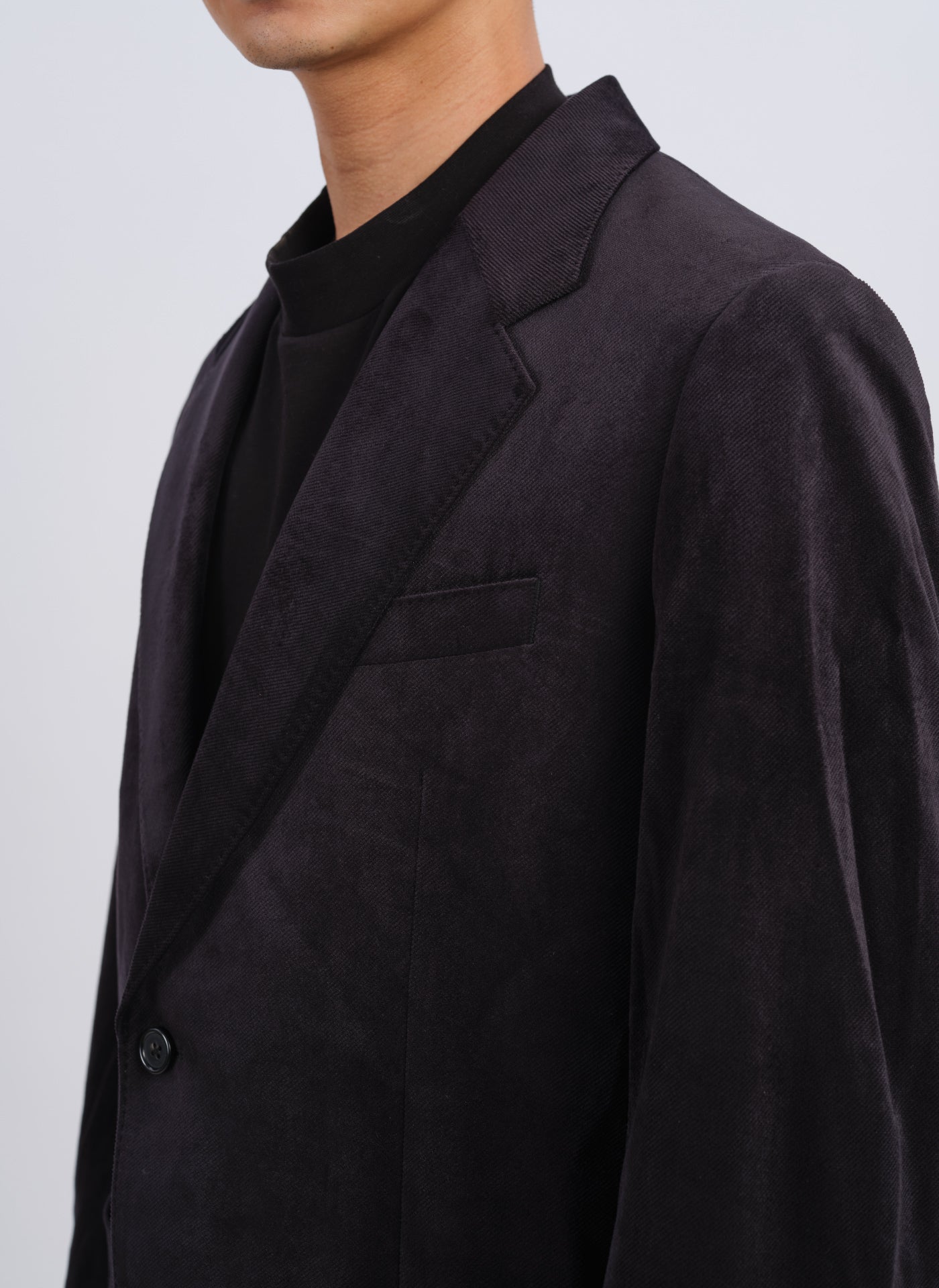 Premium Micro Polyester Velour Twill Blazer for Men - Elegant Business Suit Jacket for Office, Weddings & Formal Events