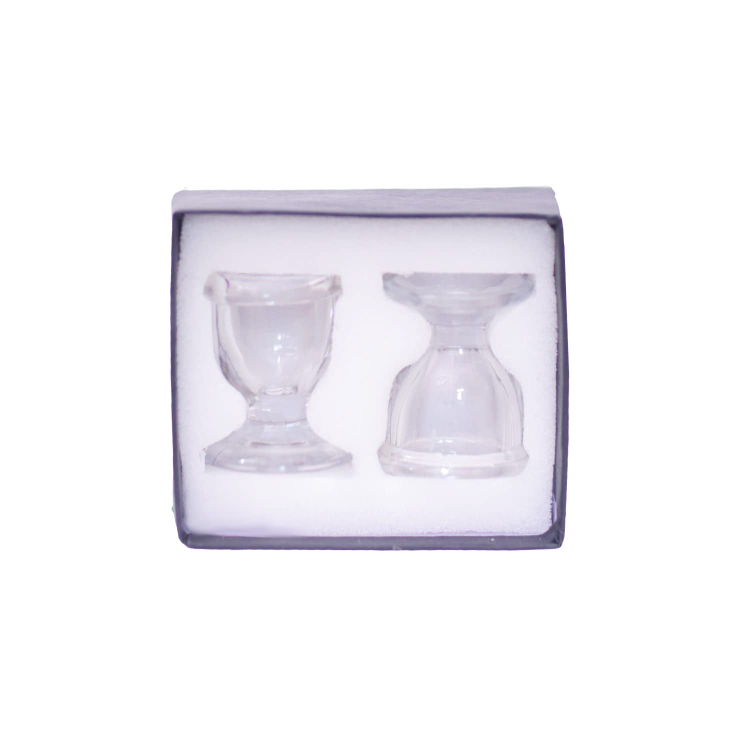 Soulvinee Premium Eye Wash Cups with Glass Smooth Edge & Eye-Shaped Rim - Snug Fit (2 Pack) - Perfect for First Aid, Eye Care, and Contact Lens Cleaning