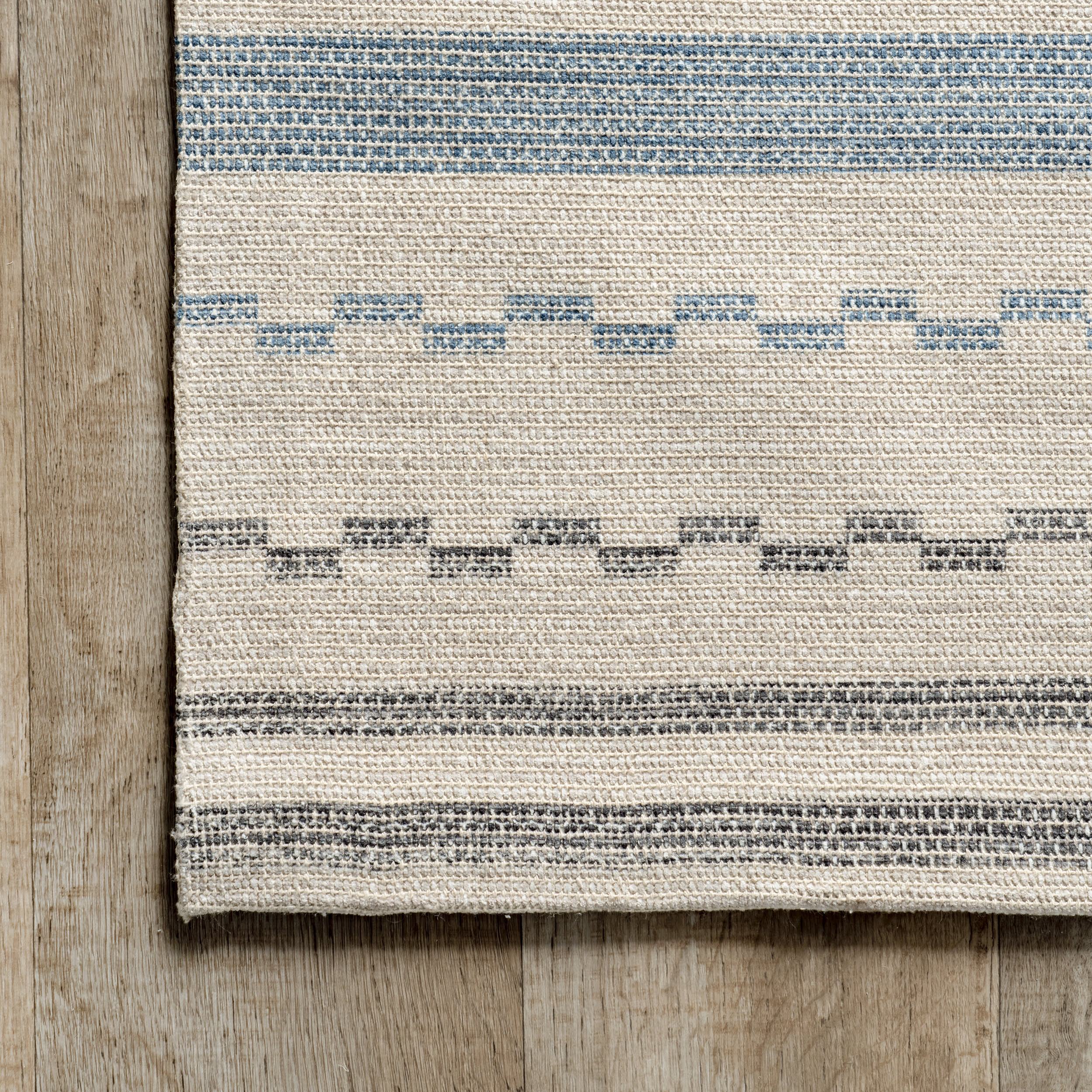 Cosetta Cotton Striped Area Rug - Light Grey | Soft & Durable Floor Mat for Living Room, Bedroom, Nursery | Machine Washable Home Decor