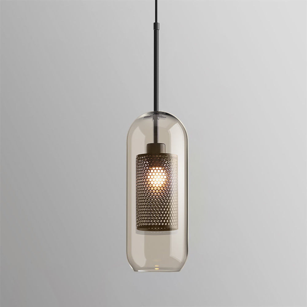 Chiswick Glass Pendant Light - Modern Hanging Ceiling Lamp for Kitchen Island, Dining Room & Bedroom Lighting