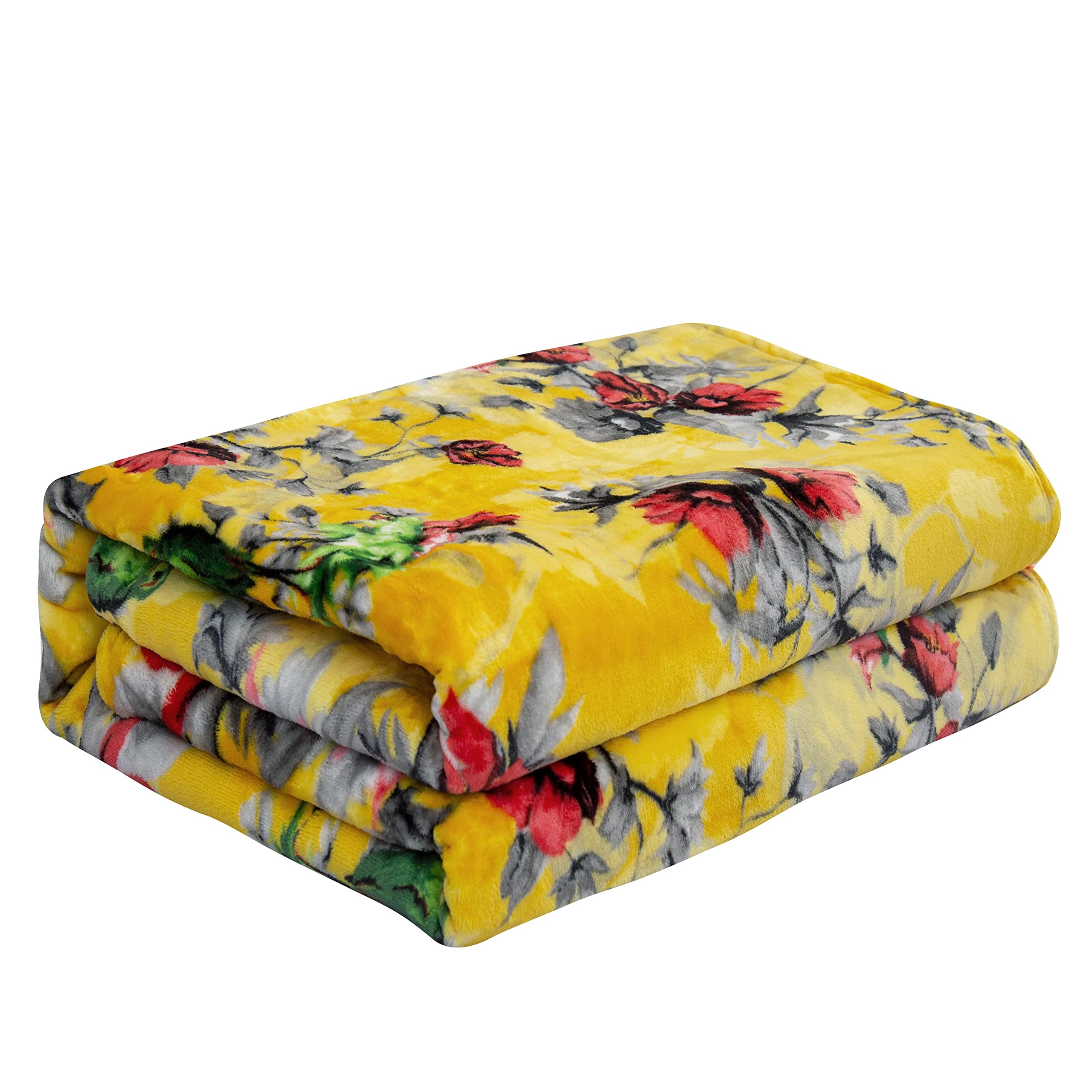 DaDa Bedding Vibrant Tropical Hummingbird Fleece Throw Blanket - Super Soft Faux Mink Blanket for Sofa, Couch & Bed - Cozy Lightweight 50