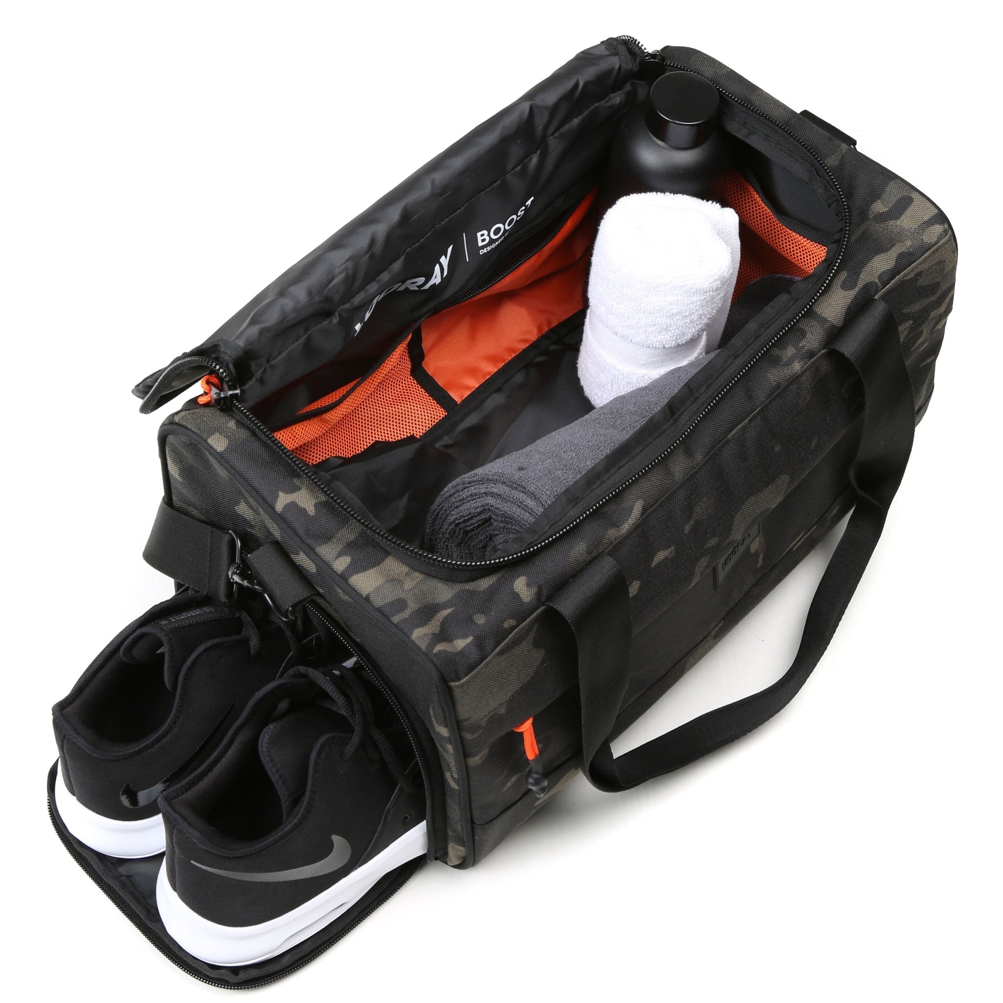 Boost Duffle Bag with Abstract Camo Print - Stylish & Durable Gym, Travel & Sports Gear for Men & Women
