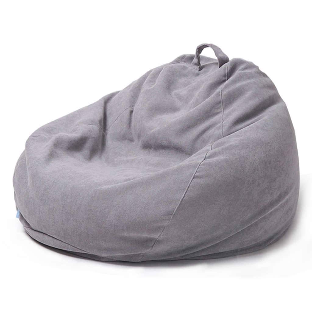 JHLD Bean Bag Chair Cover for Kids & Adults - No Filler Included - Washable Plush Storage Cover with Zipper for Sofa, Toy Organizer - Gray | Perfect for Living Room, Bedroom & Playroom