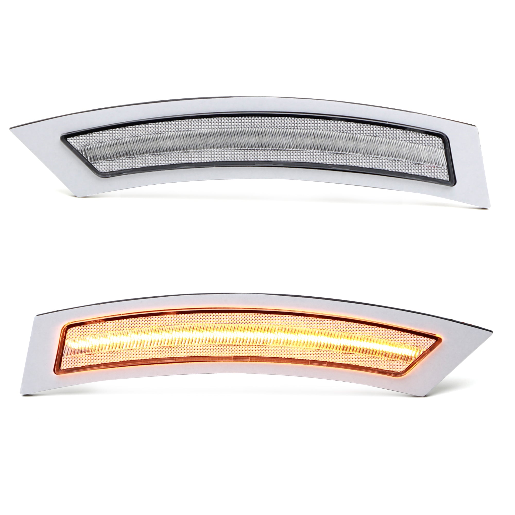 Clear Lens LED Bumper Reflector Replacement for 2007-2012 BMW E92 3 Series - Upgrade Side Marker Lights for Enhanced Visibility & Style (Perfect for Night Driving & Car Customization)