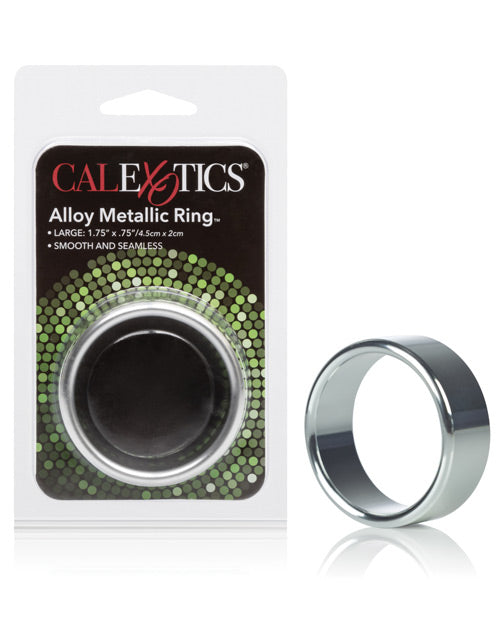 Premium Alloy Metallic Cock Ring - Large Size (1.75 Inch) Silver for Enhanced Pleasure & Performance - Perfect for Couples & Solo Play