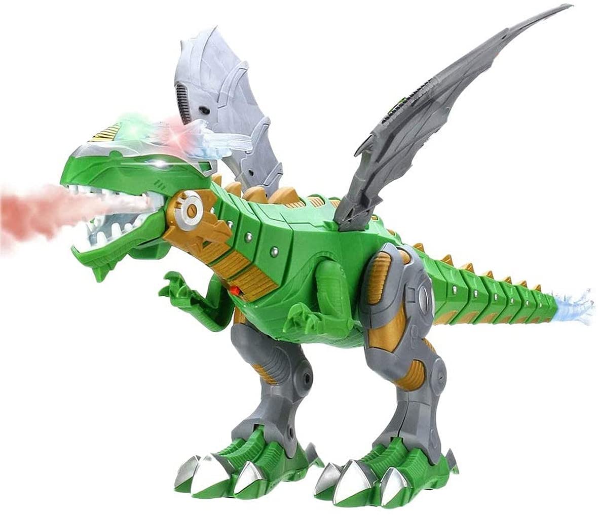 Walking Dinosaur-Dragon Hybrid Toy with Fire Breathing & Water Spray Features - Green Dragon Robot Toy for Kids | Perfect for Imaginative Play, Birthday Gifts & Dinosaur-Themed Parties