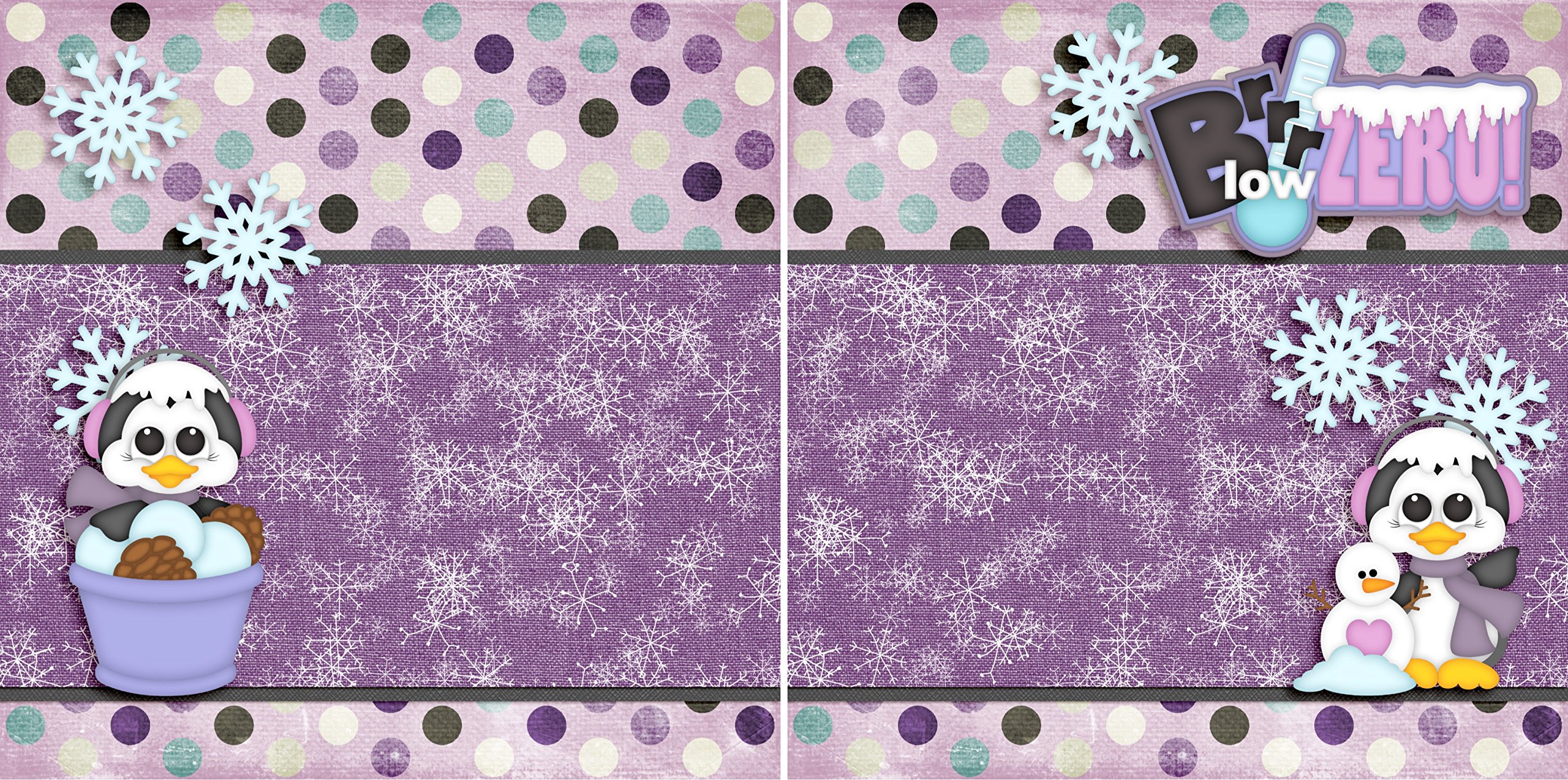 Winter Wonderland Non-Photo-Mat Scrapbook Set - 5 Double Page Layouts for Memory Keeping, Holiday Crafts & DIY Gift Making | Perfect for Christmas Albums, Winter Scrapbooking Projects & Seasonal Decorations