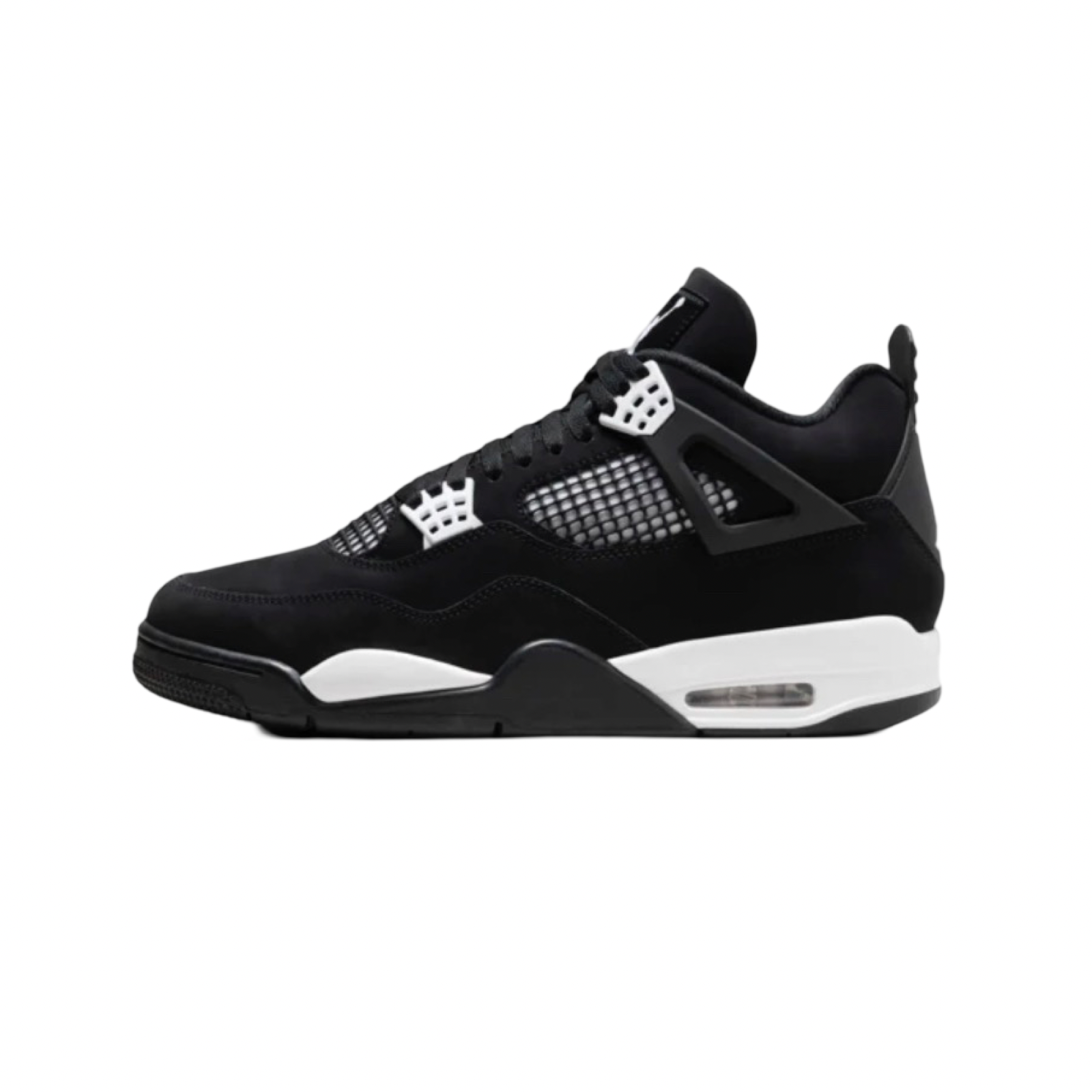 Air Jordan 4 Retro White Thunder Black White Basketball Shoes - Men's Sneakers for Casual Wear & Street Style Fashion