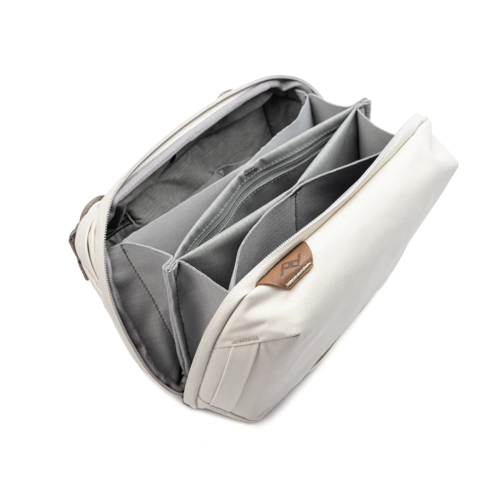 Peak Design Tech Pouch V2 - Premium Travel Organizer for Electronics & Cables (Bone Color) - Perfect for Business Trips, Digital Nomads & Everyday Carry