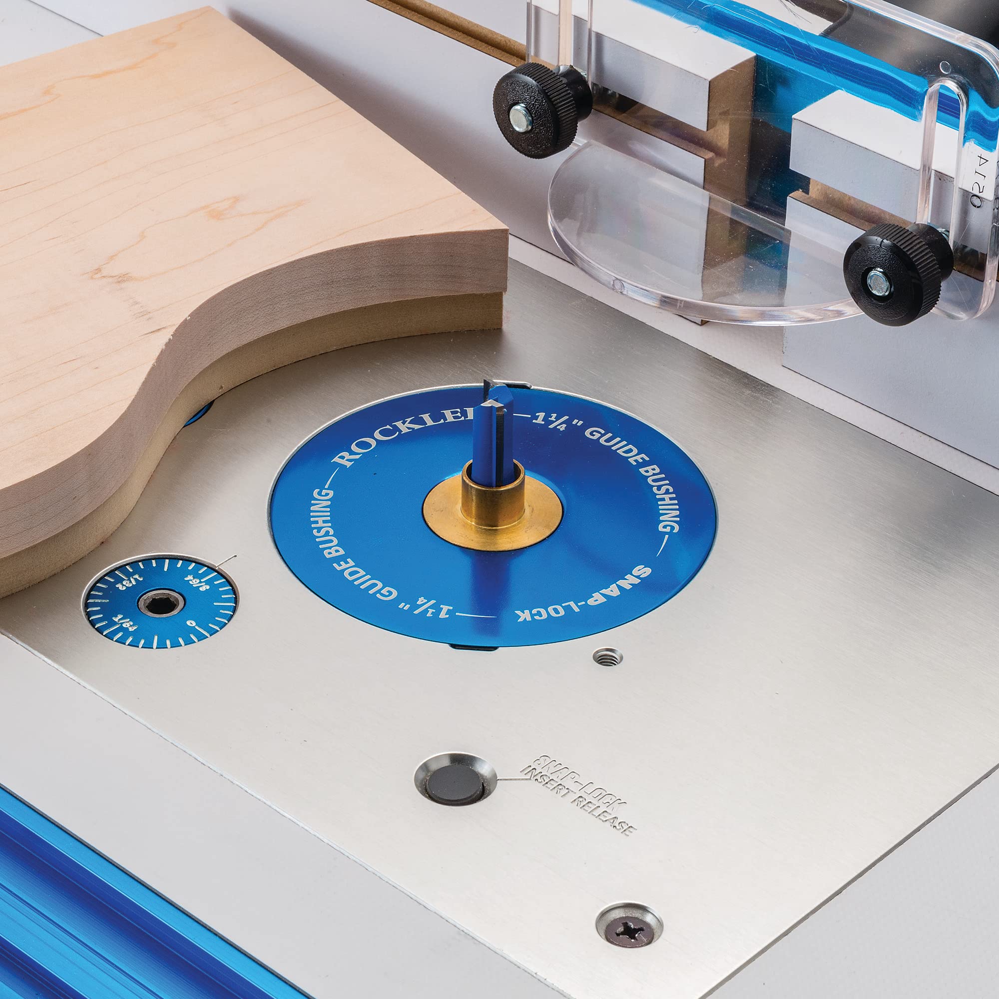 5-Piece Snap-Lock Router Plate Insert Set - Tool-Free Aluminum Twist Locks for Router Table Dust Control & Secure Fit | Perfect for Woodworking, DIY Projects & Professional Router Table Setups