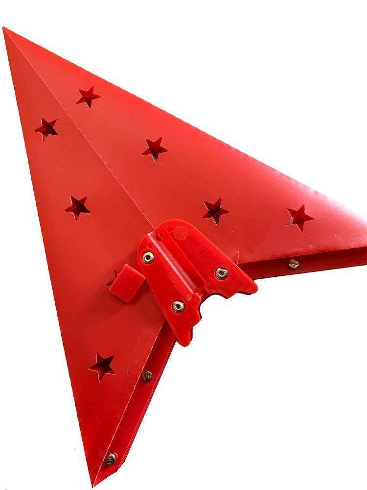 24 Inch Red 7-Point Weatherproof Star Lantern Lamp - Outdoor Hanging Decoration for Patio, Garden, and Holiday Lighting (Shade Only)