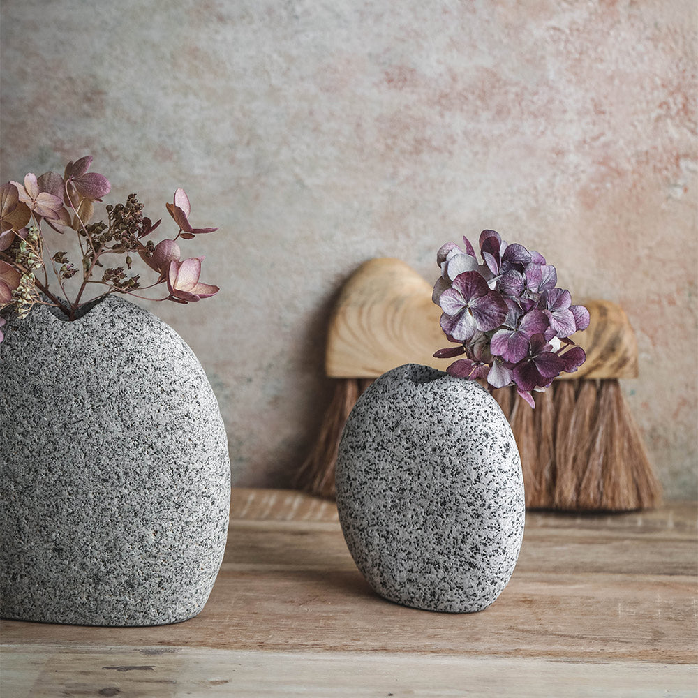 Handcrafted Stone Vase - Elegant Home Decor for Living Room, Dining Table & Wedding Centerpieces | Natural Stone Flower Vase for Modern & Rustic Interiors