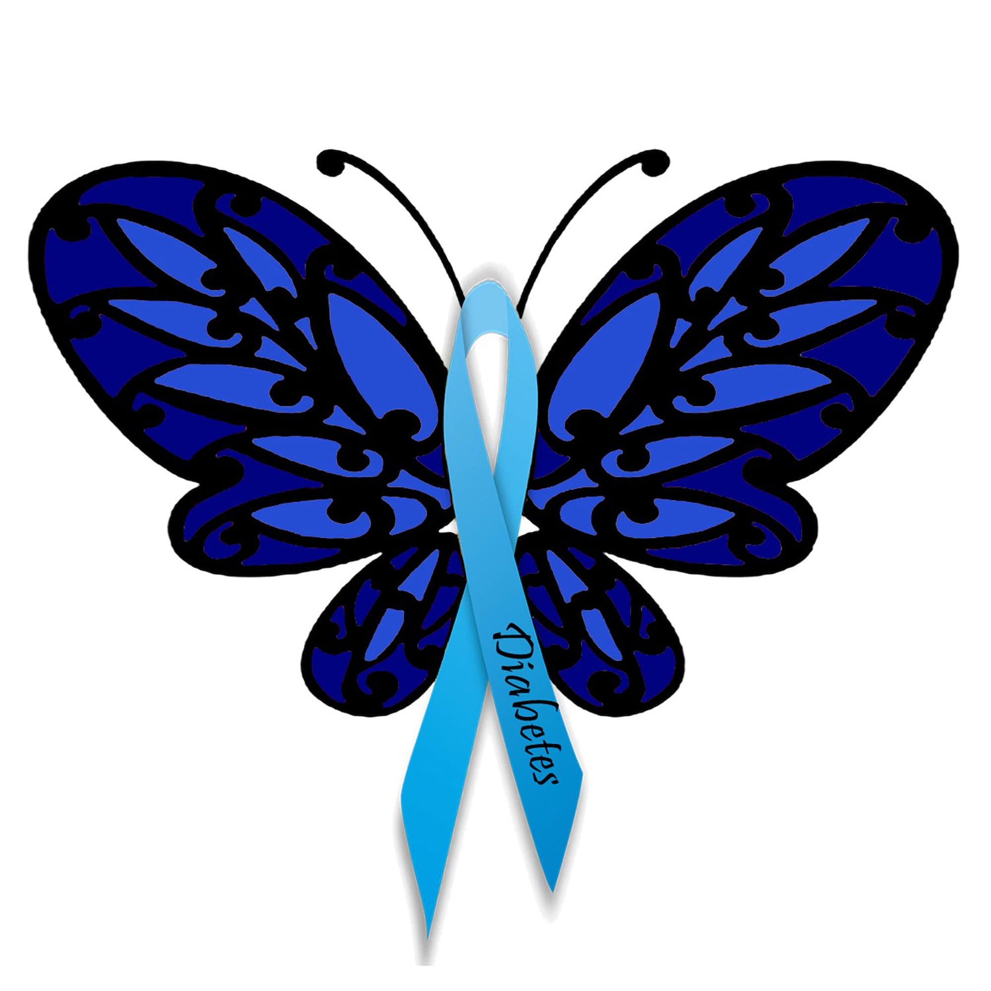 Diabetes Awareness Car Sticker - Oval Bumper Decal for Cars & Laptops