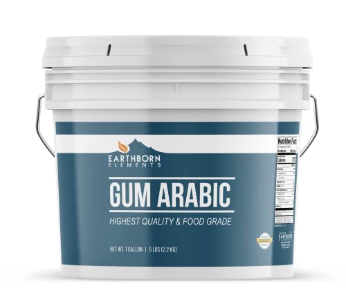 Premium Acacia Gum Arabic Powder (1 Gallon) - Natural Resin for Baking, Painting & Crafts - Food Grade, Resealable Bucket - Perfect for DIY Projects, Art Supplies & Culinary Use
