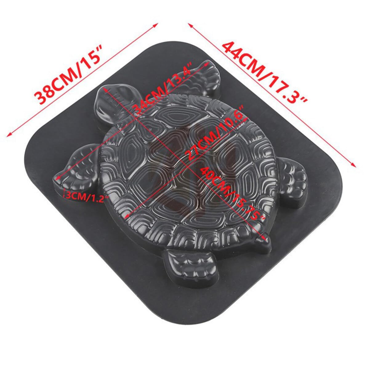 USHOBE Turtle Shaped Stepping Stone Mold - Reusable DIY Concrete Cement Path Maker for Garden, Lawn & Driveway Paving | Create Beautiful Walkways & Decorative Garden Paths