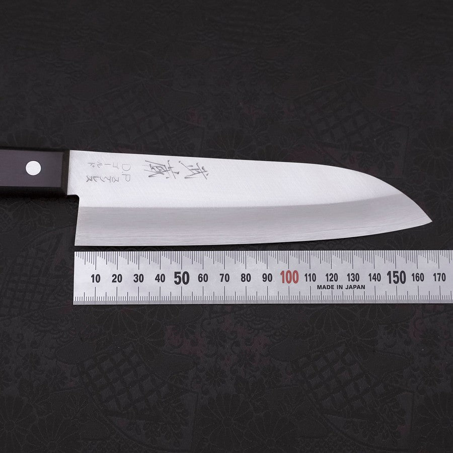 Premium Santoku Knife 165mm - VG-1 Stainless Steel Blade with Polished Finish & Ergonomic Black Handle - Perfect for Slicing, Dicing, and Chopping Vegetables, Meat, and Fish