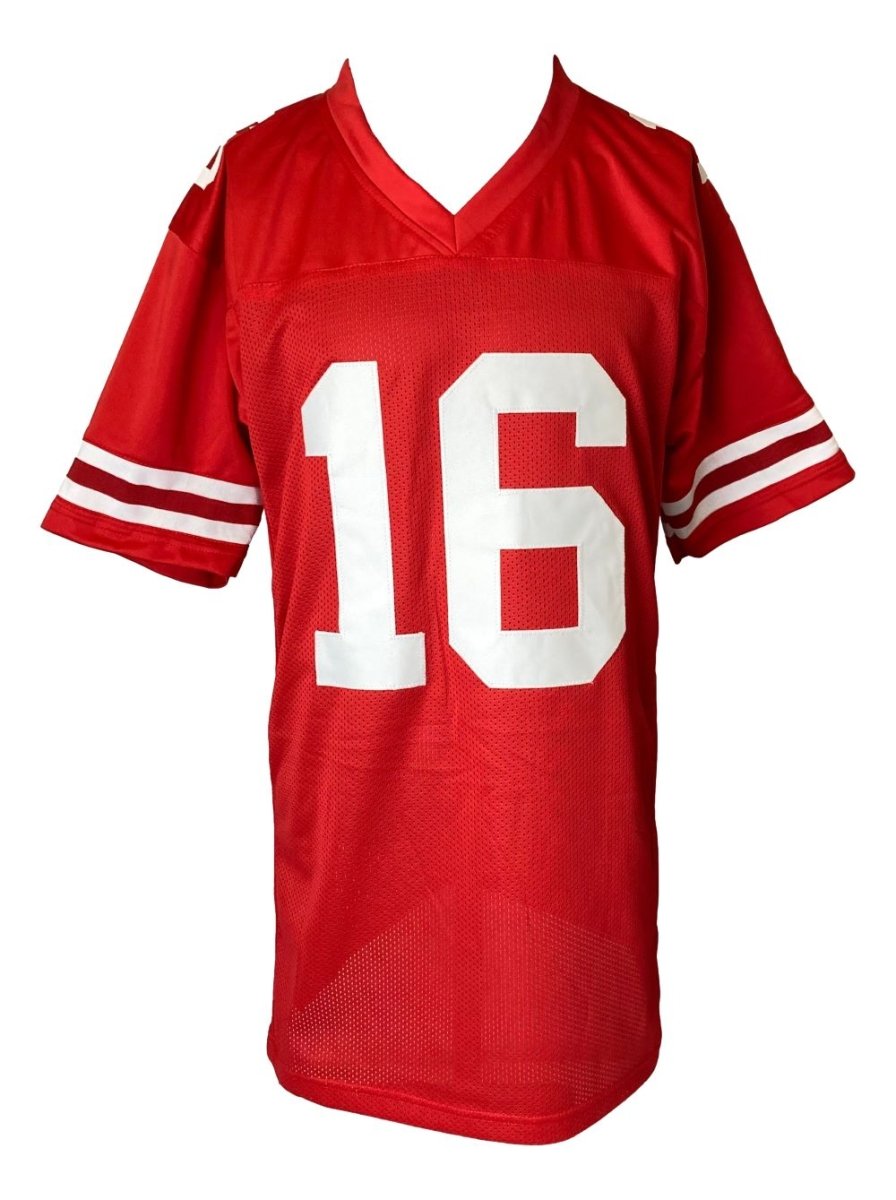 Joe Montana Autographed San Francisco 49ers Red Football Jersey - Certified by Tristar - Perfect for Collectors, Sports Fans, and Game Day Display