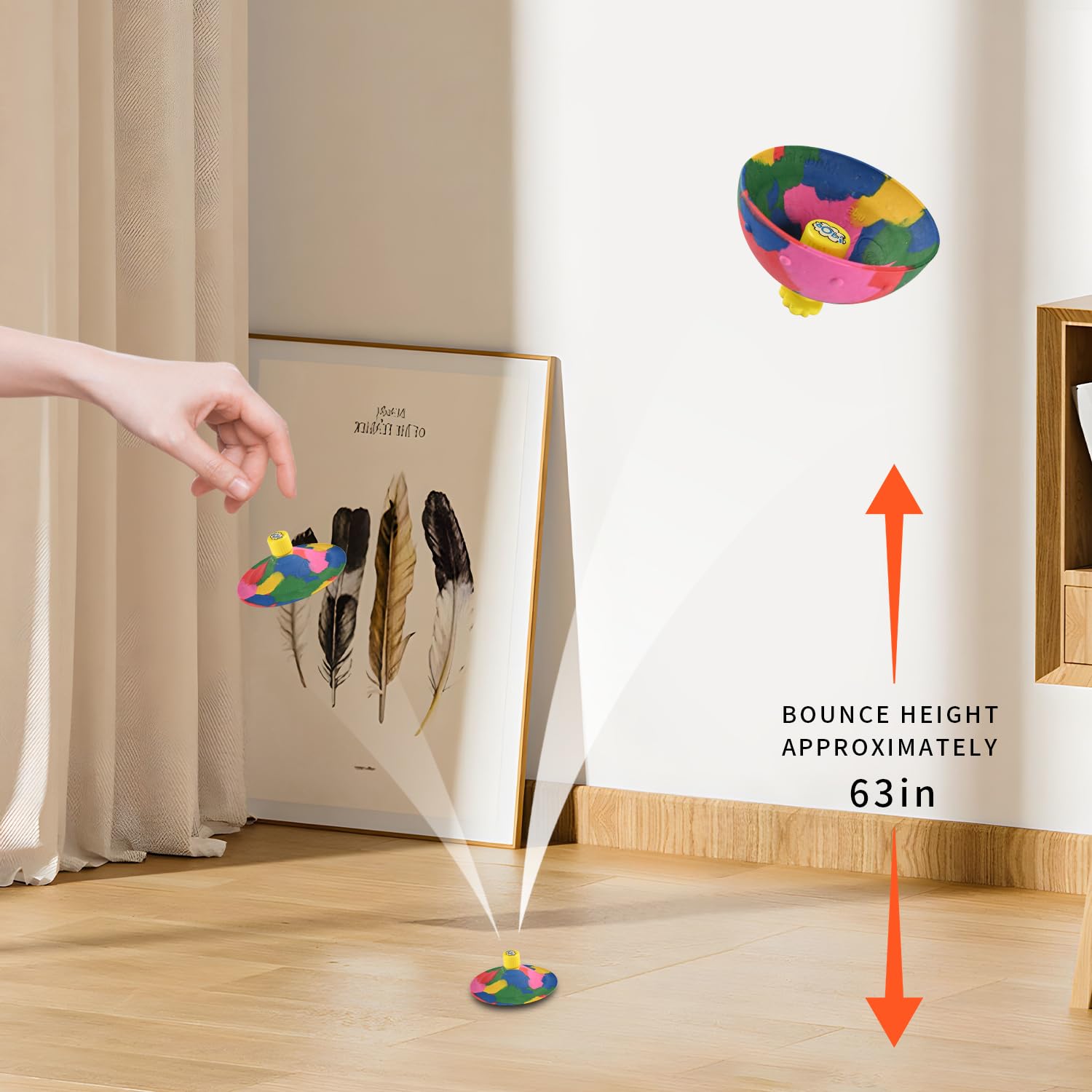Bounce Bowls Camouflage Fidget Spinner Toy for Kids & Adults - Stress Relief Pop Up Game for Anxiety, Focus & Intelligence Development - Perfect for School, Parties, Outdoor Sports & Office Use