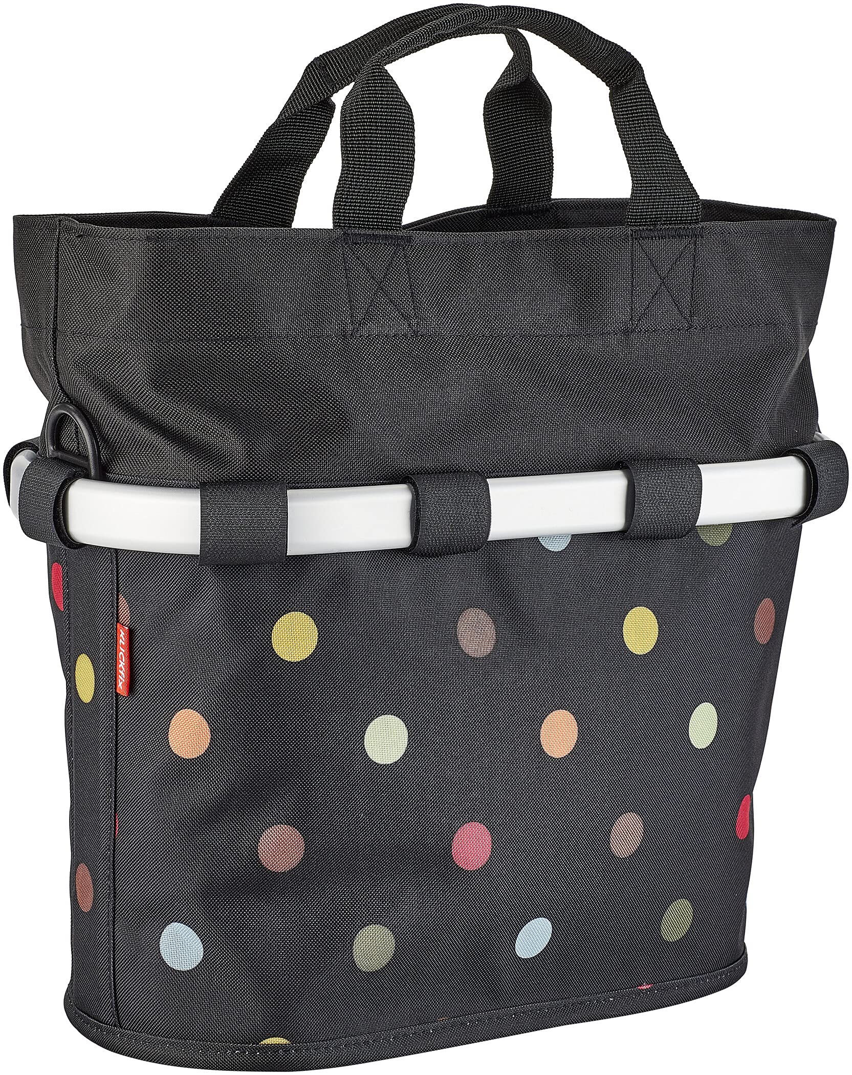 KlickFix Waterproof Oval Bike Basket Bag - Durable Cycling Pannier for Commuting, Shopping & Urban Rides - Fits Most Bicycle Baskets - Perfect for Daily Essentials & Groceries