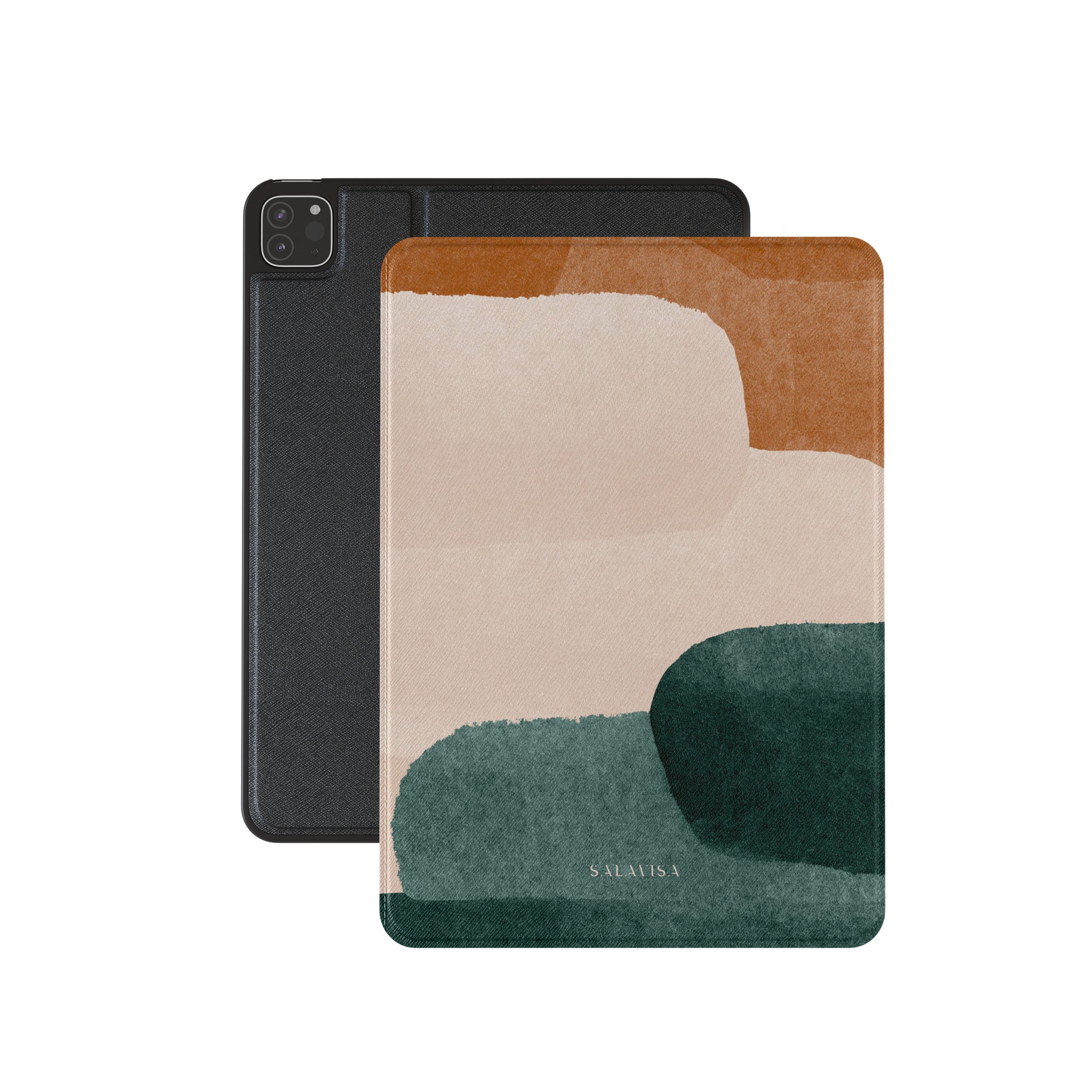 Luxury Pink & Forest Green iPad Case - Premium Protective Cover for iPad Air/Pro, Slim & Lightweight Design for Home, Office & Travel Use