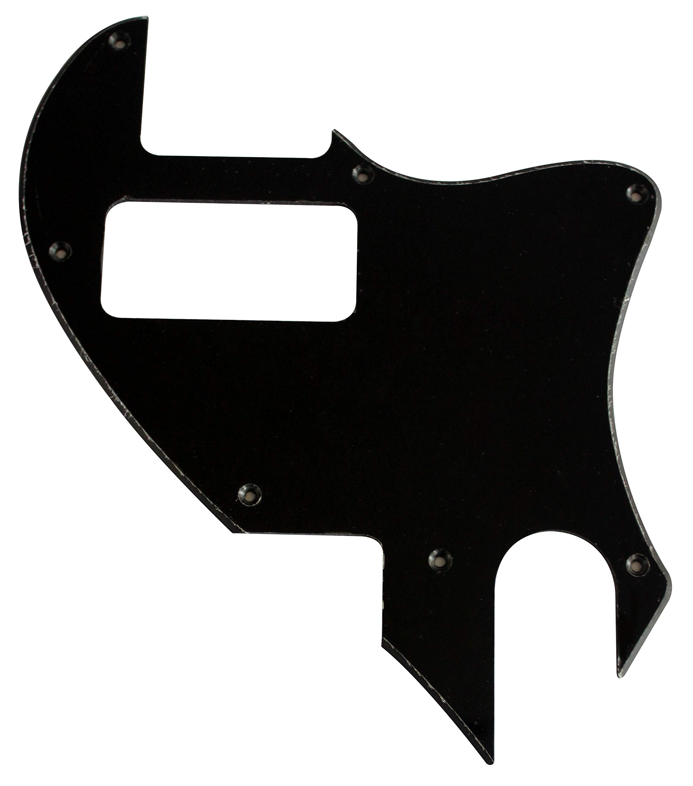 Custom TV Jones Style Telecaster Electric Guitar Pickguard - 1 Ply Black for F-Hole Conversion | Perfect for Guitar Upgrades & Modifications