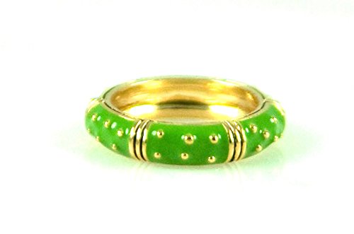 HamptonGems Gold Dots Enamel Stackable Ring for Women - Elegant Minimalist Jewelry for Everyday Wear, Layering & Gifting