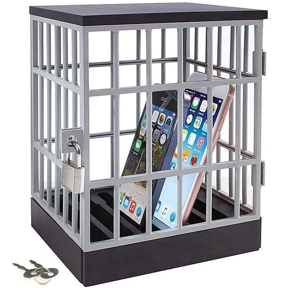 Lockable Cell Phone Jail Box with Keys - Secure Smartphone Storage for Family Time, Focus, and Party Fun - Perfect Gift for Home, Office, and Classroom Use