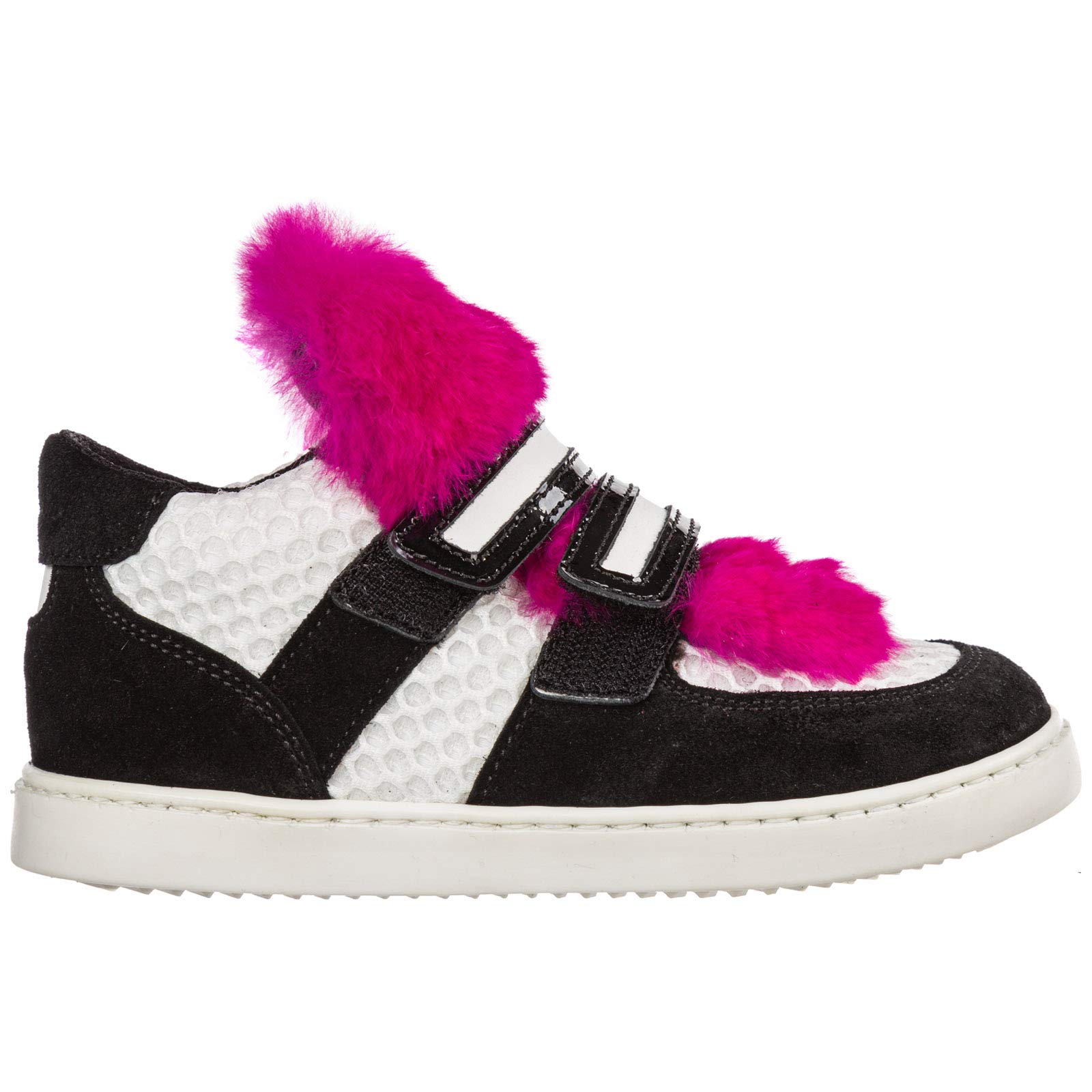 Dolce&Gabbana Baby Sneakers for Girls & Boys - Black/Pink Soft Sole Comfortable First Walking Shoes | Perfect for Birthday Gifts, Special Occasions & Everyday Wear