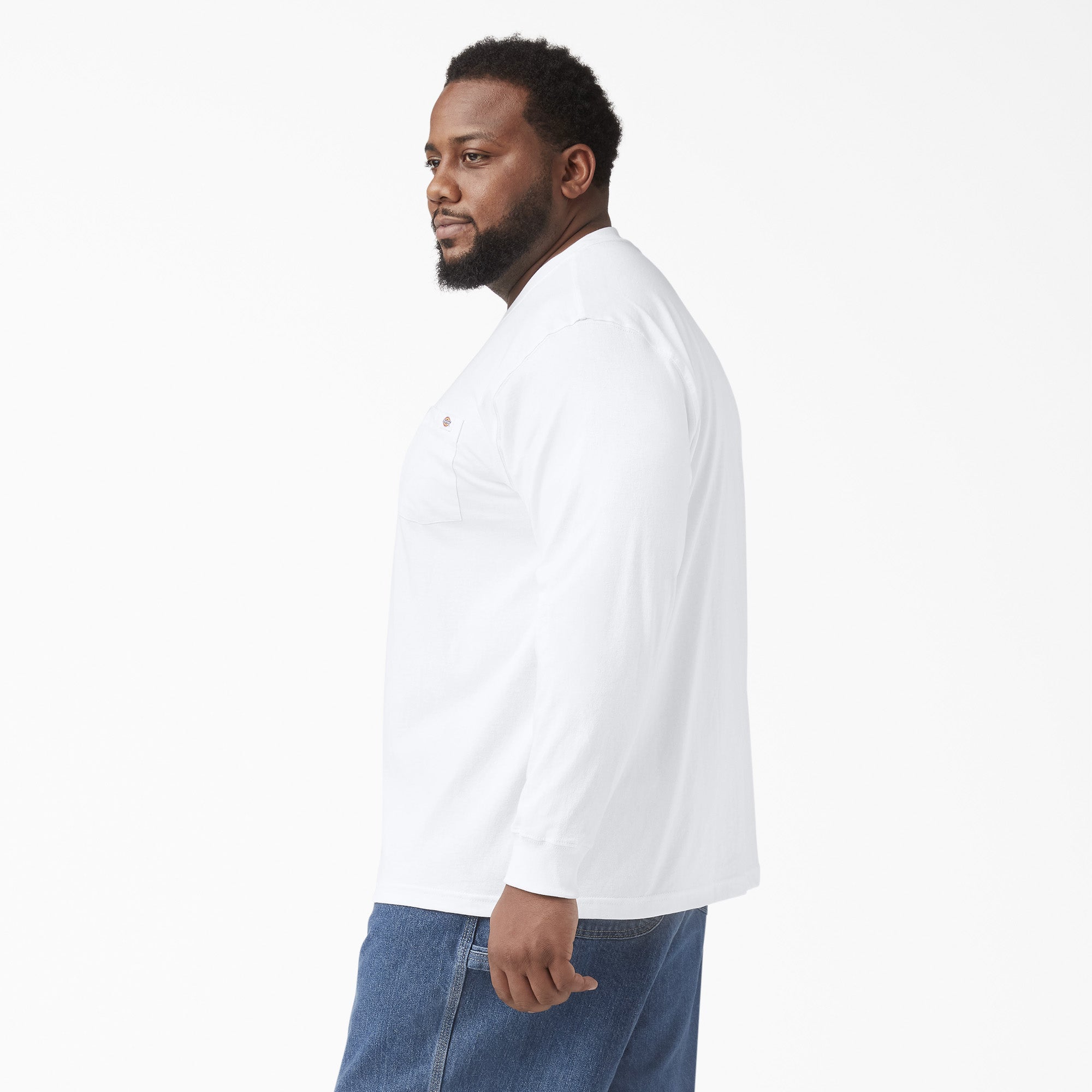 Dickies Men's Heavyweight Long Sleeve Crew Neck T-Shirt - Durable Workwear for Construction, Landscaping & Outdoor Activities
