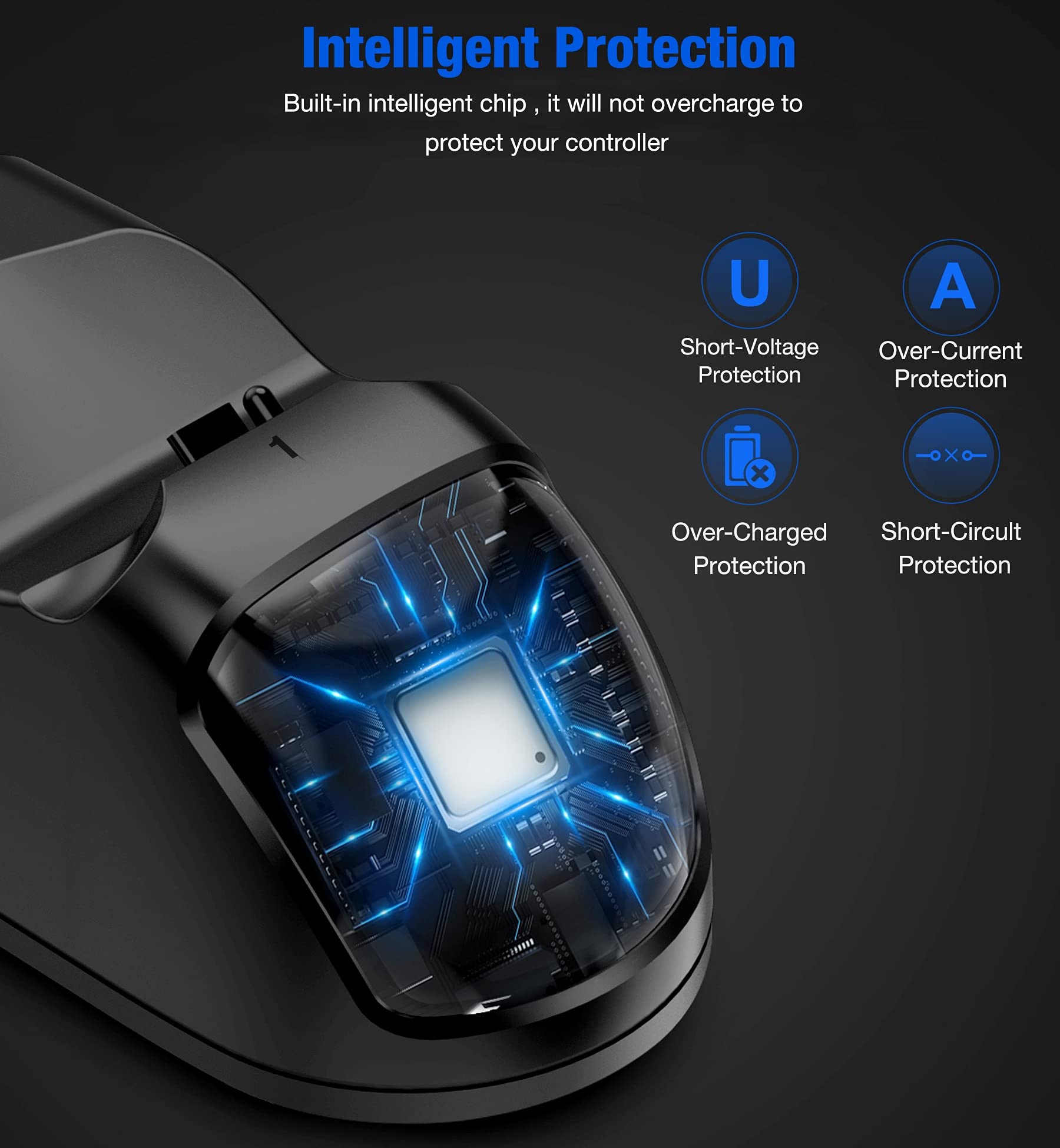 PS4 Controller Charger Dock Station - Fast Charging Dual Controller Stand with LED Indicators | Compatible with PlayStation 4 & PS4 Pro | Perfect for Gaming Setup & Multiplayer Sessions