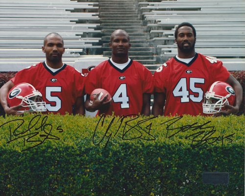 Champ, Boss & Ronald Bailey Autographed Georgia Bulldogs 11x14 NCAA Football Photo - Behind the Hedges - Perfect for UGA Fans, Sports Memorabilia Collectors & Man Cave Decor