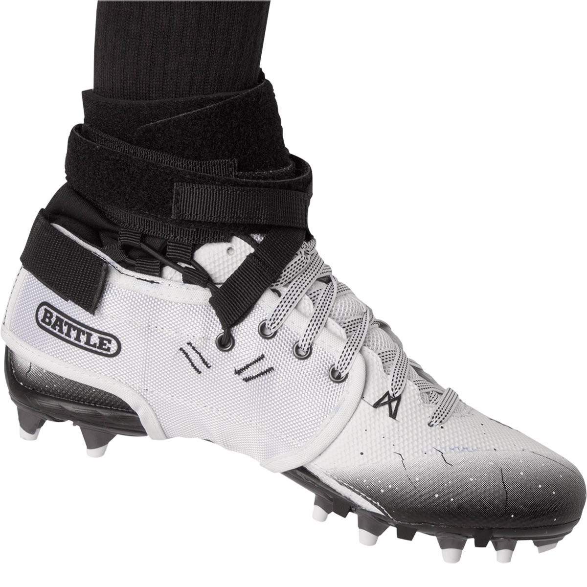 Battle Sports xFAST Ankle Support System - White - XL - Premium Ankle Brace for Basketball, Running & Volleyball - Injury Prevention & Recovery Support
