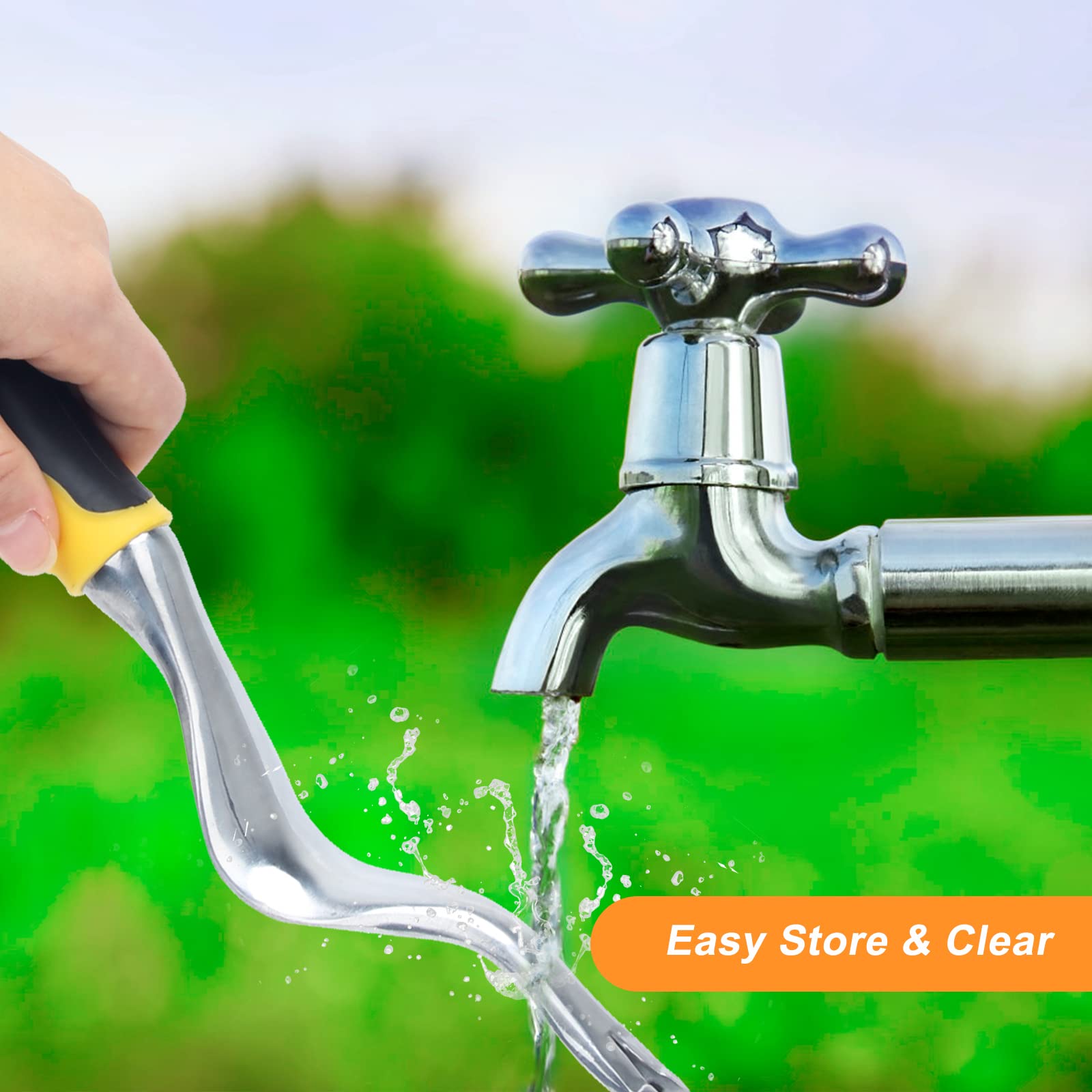 **Heavy Duty Aluminum Hand Weed Puller Tool - Ergonomic Rubber Grip for Easy Weed Removal - Ideal for Garden, Lawn, Farm & Yard (2-Pack) - Perfect for Organic Gardening & Landscaping**