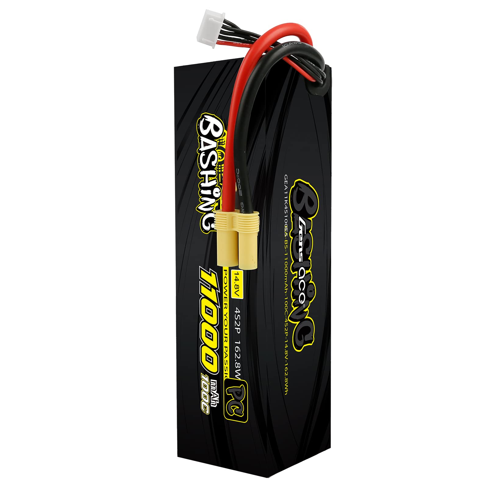 Gens ace 4S 14.8V 11000mAh 100C Lipo Battery with EC5 Plug - High Performance RC Car Battery for RC Trucks, Drones & Racing Models | Long Lasting Power for Off-Road Bashing, Crawling & Competitive Racing