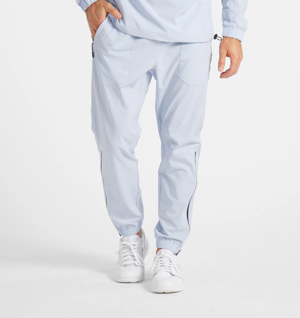 Men's Water-Resistant DWR Track Pants - Lightweight Quick-Dry Jogging Pants for Running & Gym (Sky Blue) | Perfect for Outdoor Workouts & Casual Wear