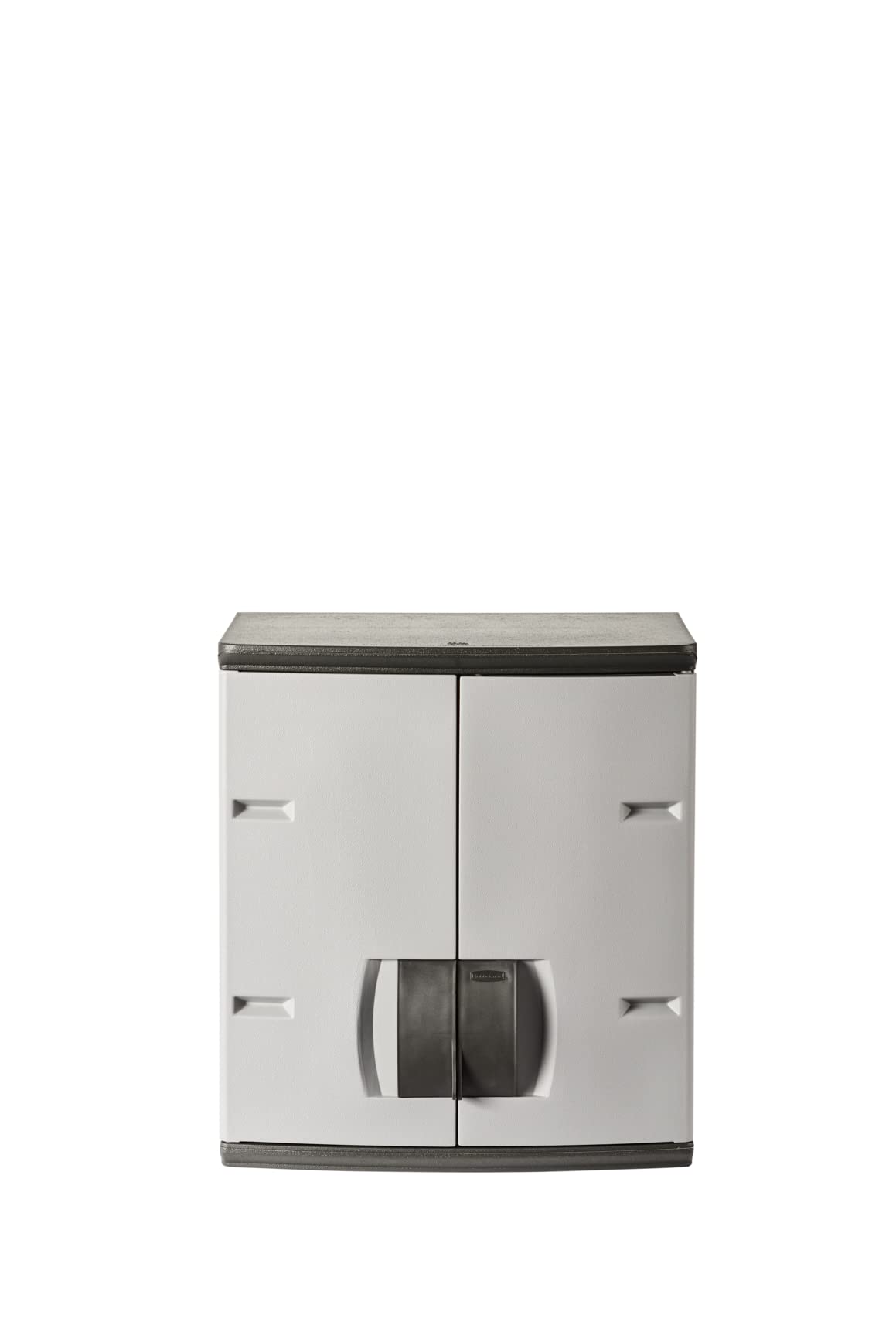 Rubbermaid Heavy Duty Wall Mounted Storage Cabinet - 150 lb Capacity, Lockable Gray 3-Shelf Organizer for Tools, Car Accessories & Cleaning Supplies | Perfect for Garage, Home & Outdoor Storage Organization